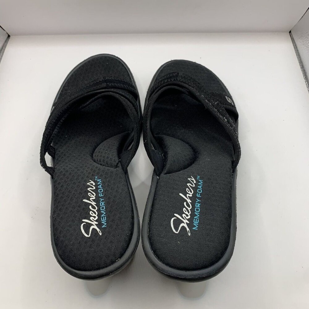 Skechers Women’s Rumblers Young at Heart Sandals Y2K 90’s Foam Black Size 9 - Picture 6 of 9